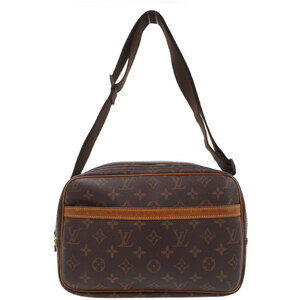 Louis Vuitton Monogram Leather Brown Reporter Shoulder Bag